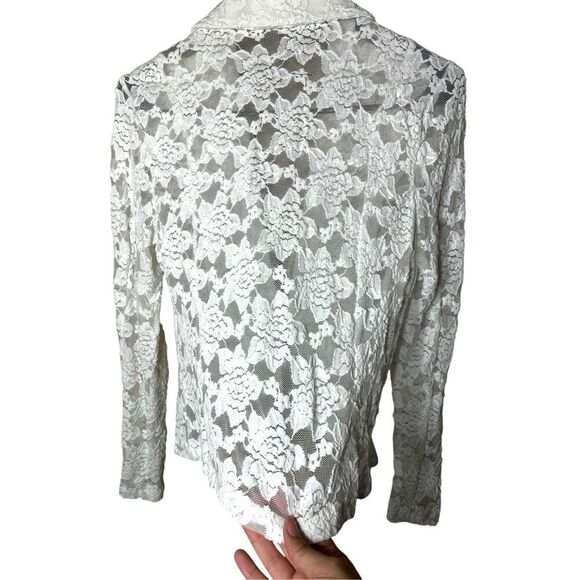 INC International Concepts White Lace Blazer Jacket Size PS - Picture 7 of 7